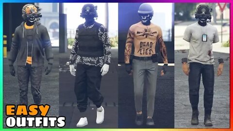 Top 4 Easy To Make Male Tryhard Outfits Using Clothing Glitches #8 (GTA Online)