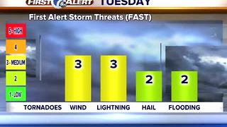 Storms likely Tuesday