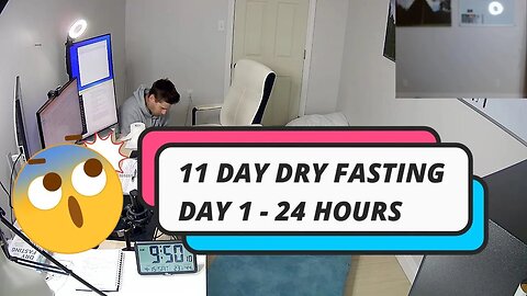 24 Hour Dry Fasting | Day 1 of 11 day dry fast live