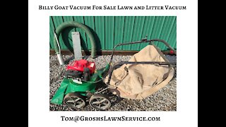 Billy Goat Vacuum Honda Engine For Sale Lawn and Litter Vacuum