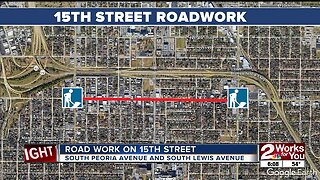 Major road work on 15th Street between Peoria and Lewis