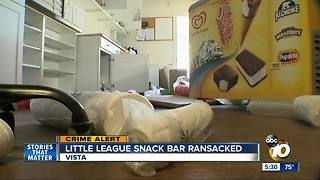 Little league snack bar ransacked