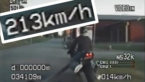 Unmarked Police Saab 9000 2,3T vs biker Police Pursuit. Sentenced to misconduct in Supreme Court.