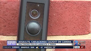 3 teens charged with several Baltimore carjackings, assaults and robberies; two caught on camera