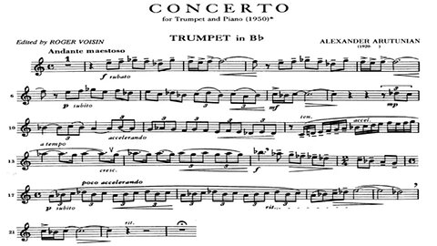 [TRUMPET CONCERTOS] Alexander Arutunian’s Trumpet Concerto in A♭ major