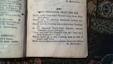 Home Thoughts From The Sea - R. Browning