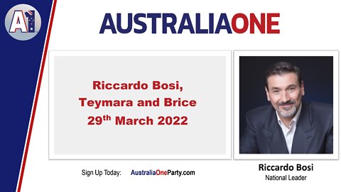 AustraliaOne Party - Riccardo Bosi, Teymara and Brice - 29th March 2022