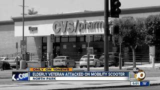 Elderly veteran attacked on mobility scooter in North Park