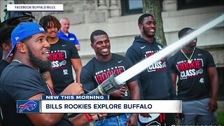 Buffalo Bills rookies find out what it's like to be a firefighter, explore city