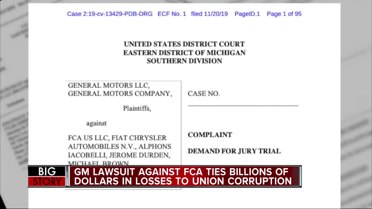 General Motors sues FCA claiming corrupt bargaining with the UAW