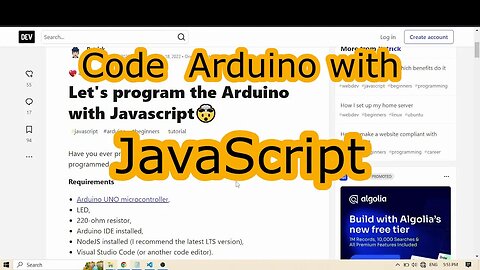 How to program #Arduino with #JavaScript tutorial - #AeroArduino