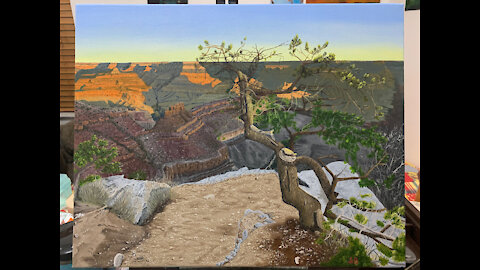 Landscape Painting Time-lapse: Grand Canyon Sunrise