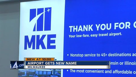 Milwaukee airport quietly changes its name