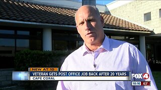 Veteran gets post office job back after 20 years