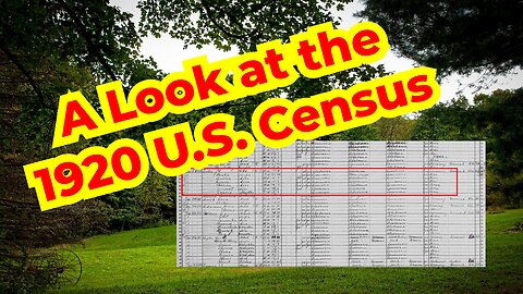 A look at the 1920 U.S. Census