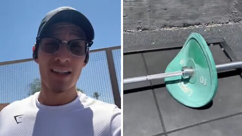 Intense Phoenix heat literally bends weightlifting plates