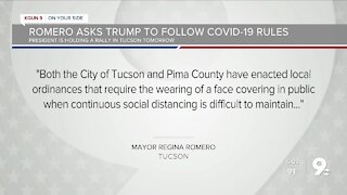 Romero urges Trump to heed COVID restrictions at Tucson rally