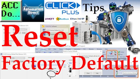 Click PLC Reset Factory Default