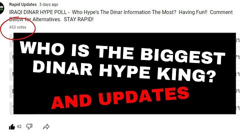 Iraqi Dinar Guru HYPE Poll Results Reveal & Updates