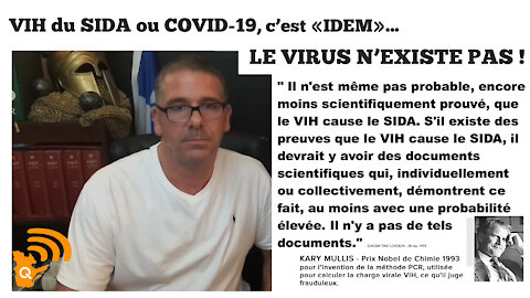 COVID-19 ou SIDA c'est "idem". Le VIRUS de l'immunodéficience n'existe pas...Radio Québec 09/2020.