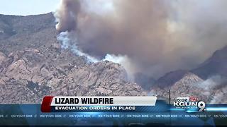 Lizard fire size increases to over 10,000 acres