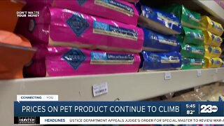 Prices on pet products continue to climb