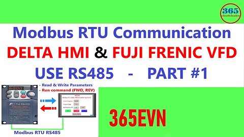 0051 - Modbus rtu delta hmi and inverter fuji frenic use rs485 - #1