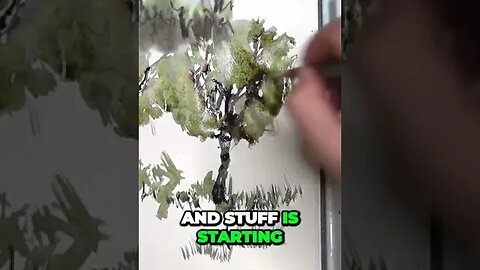 Simple Technique to Paint Tree Branches Loosely