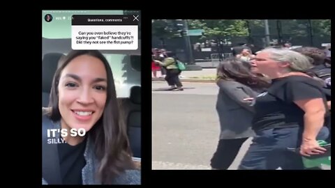 AOC pretends to be handcuffed, calls it a conspiracy theory that she was pretending to