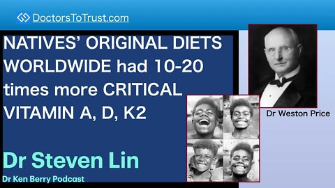 STEVEN LIN 2 | NATIVES’ ORIGINAL DIETS WORLDWIDE had 10-20 times more CRITICAL VITAMIN A, D, K2