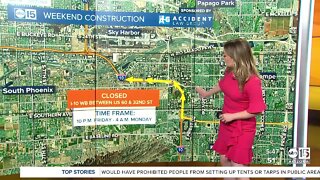 Weekend freeway construction happening around the Valley