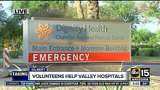 Volunteens helping at Valley hospitals