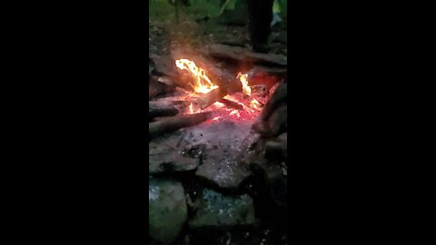 Slow motion campfire