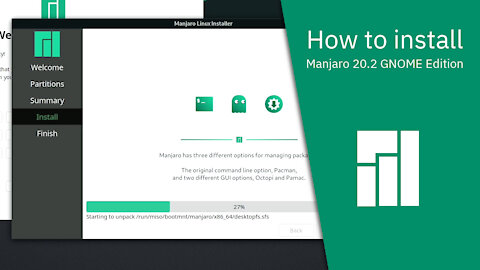 How to install Manjaro 20.2 GNOME Edition