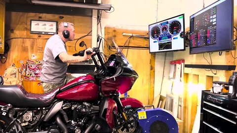 Harley Davidson road glide dyno tuning session #shorts