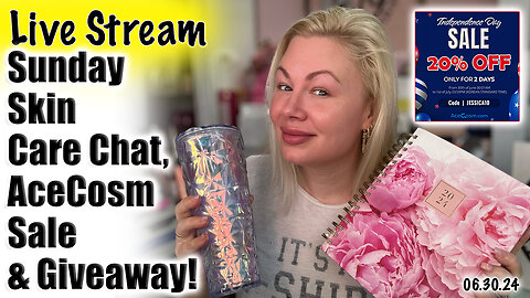 Live Sunday Skin Care Chat, AceCosm Sale + Giveaway! Code Jessica10 Saves you 20% during sale