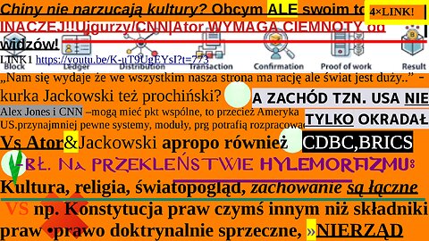 Chiny nie narzucają kultury? Obcym ALE swoim to INACZEJ!!Ujgurzy/CNN|Ator WYMAGA CIEMNOTY od widzów!