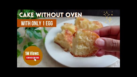 Cake Without Oven with Only One Egg and a Little Flour Only / Cheaper and Fast Cake