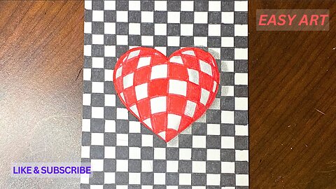 How To Draw A 3D Heart Drawing | Mind Blowing Optical Illusion