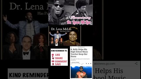 Remembering R. Kelly's beloved Mentor LEGENDARY Dr. Lena McLin 🙏🏾 Forgive them SRK #freerkelly