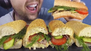 ASMR SANDWICH SUBWAY | MUKBANG EATING SHOW