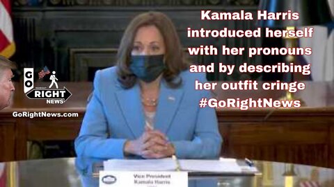 Kamala Harris introduced herself with her pronouns and by describing her outfit cringe #GoRightNews