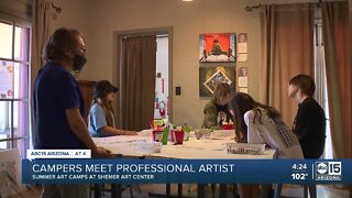 Campers meet professional artist