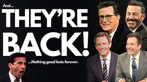 The RETURN of the UNFUNNY! Late Night Hosts back from their little Vacation!