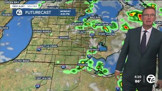 Isolated storm chance this evening