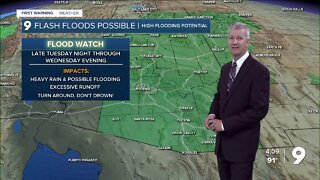 Flood Watch issued Tuesday night through Wednesday evening