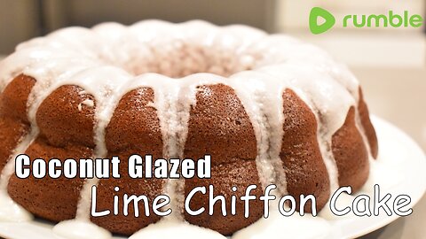 Coconut Glazed Lime Chiffon Cake