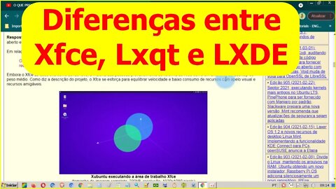 Uma visão geral do LXDE, LXQt e Xfce. Quais são as diferenças destas 3 interfaces do Linux