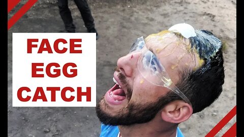 Egg, Peach, and Watermelon to the FACE! We catch food with our faces in Slow Motion!