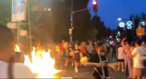 Pro Hamas Terrorist Protestors Outside PM Netanyahu's House